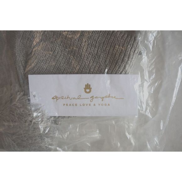 Spiritual Gangster Unisex O/S Gray Heather Eternal Optimist Pom Pom Beanie Hat - Picture 3 of 6